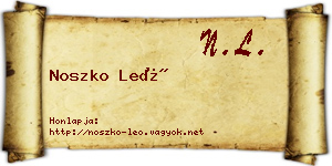 Noszko Leó névjegykártya